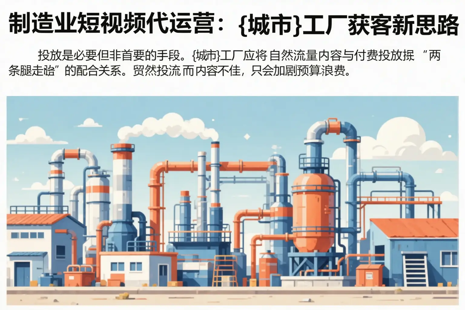 制造业短视频代运营：富拉尔基区工厂获客新思路